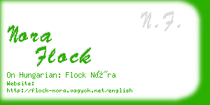 nora flock business card